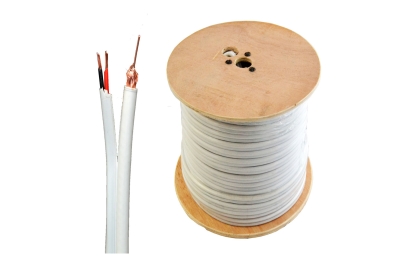 Cáp đồng trục liền nguồn RG59 +2C CU (Màu trắng)