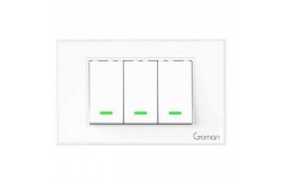 Công tắc đèn WIFI cổ điển 3 nút GOMAN GM-WUS-226-3W/G (Dành cho nhà cũ)