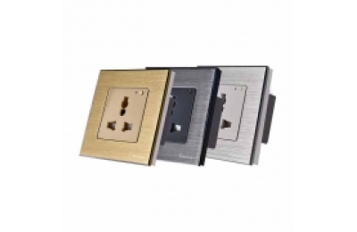 Ổ cắm điện thường GOMAN GM-NS86-244S/B/G