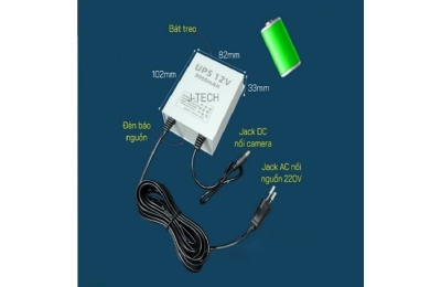 Bộ nguồn lưu điện cho camera UPS 12V-3000mAh