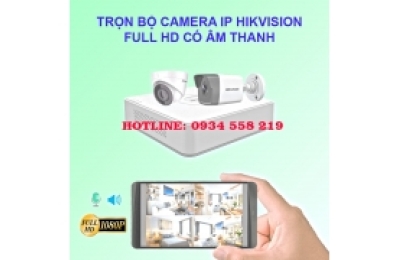 Trọn bộ camera IP HIKVISION 2 Megapixel 1080P Có âm thanh