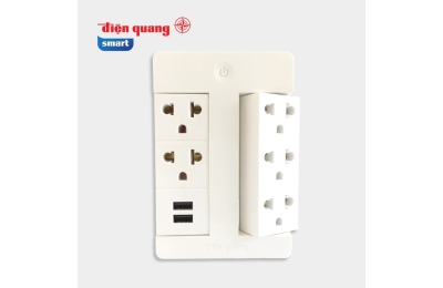 Ổ cắm thông minh Điện Quang Apollo ĐQ SPS1.1 05 USB WiFi