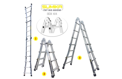 Thang nhôm chữ A kéo dài Sumika SKM 404